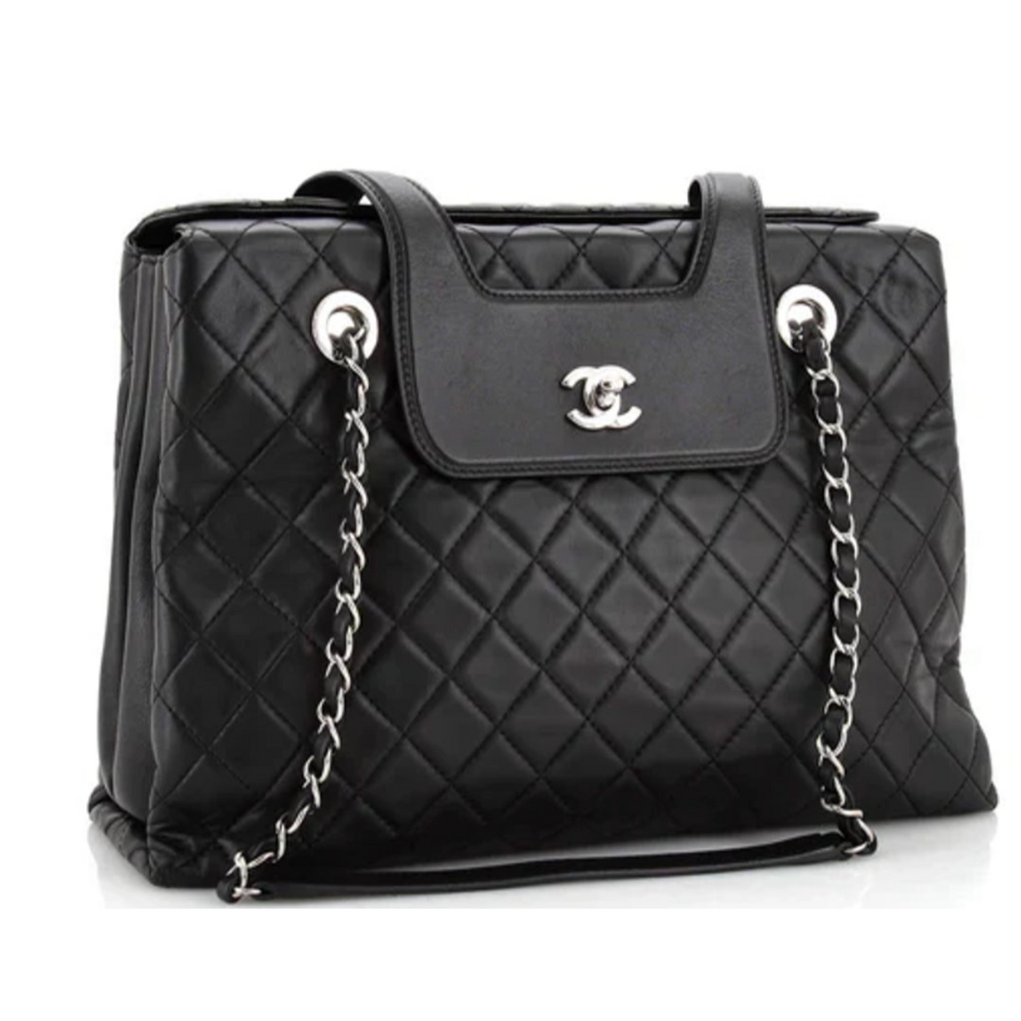 Chanel 3 Accordion Shopping Tote Quilted Lambskin - Clairely Amazing