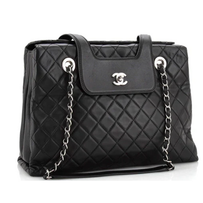 Chanel 3 Accordion Shopping Tote Quilted Lambskin - Clairely Amazing