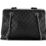 Chanel 3 Accordion Shopping Tote Quilted Lambskin - Clairely Amazing