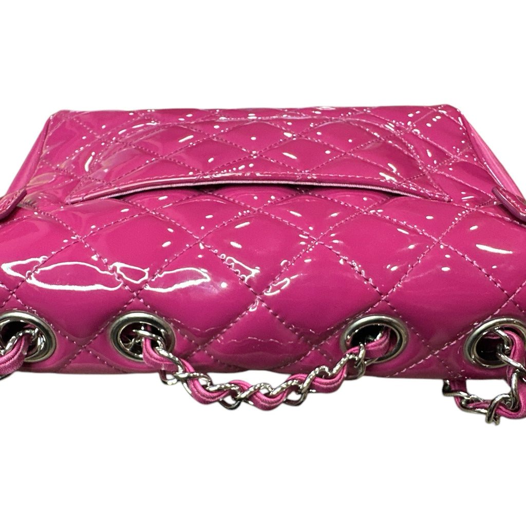 Chanel Double Compartment Flap Bag Quilted Patent Medium - Clairely Amazing