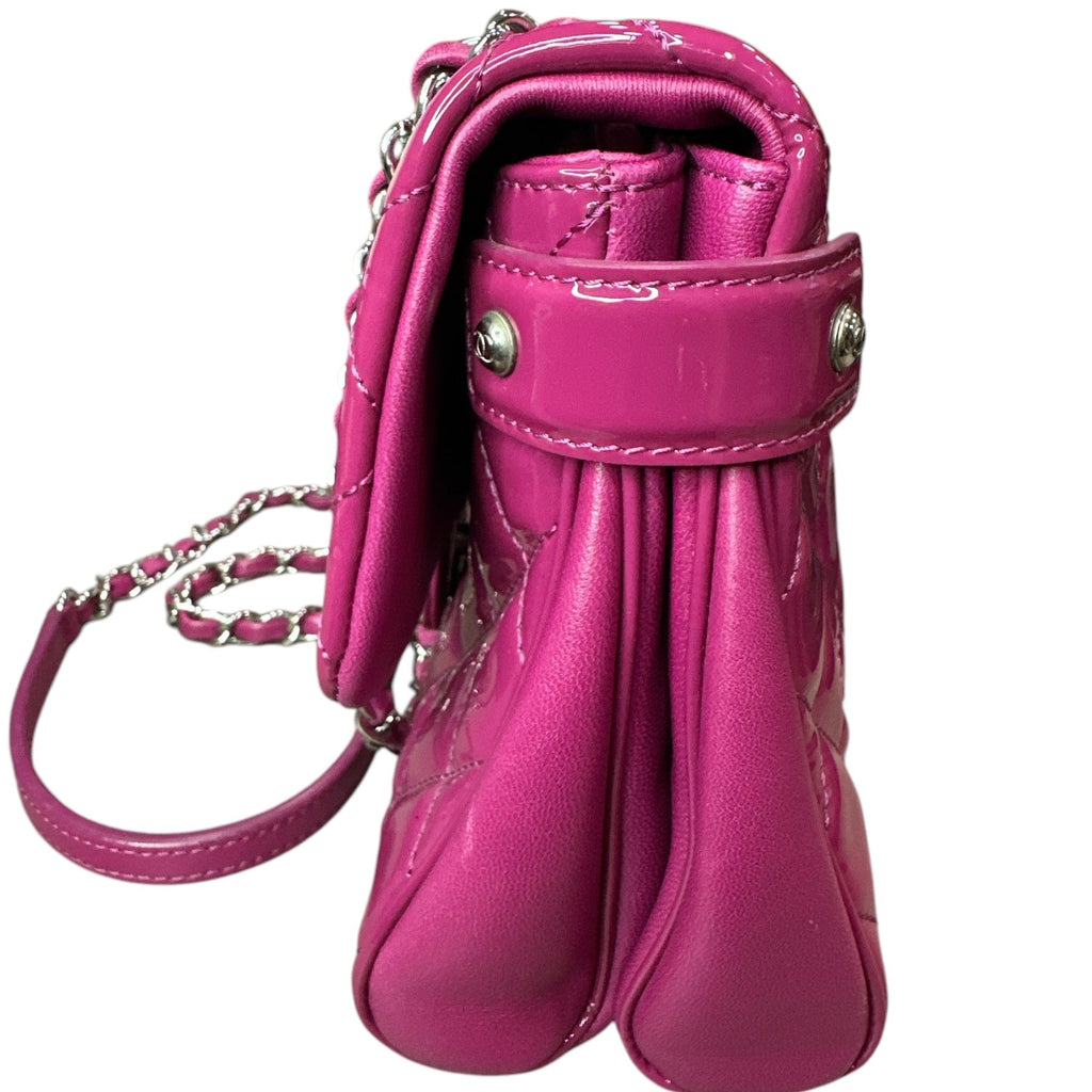 Chanel Double Compartment Flap Bag Quilted Patent Medium - Clairely Amazing
