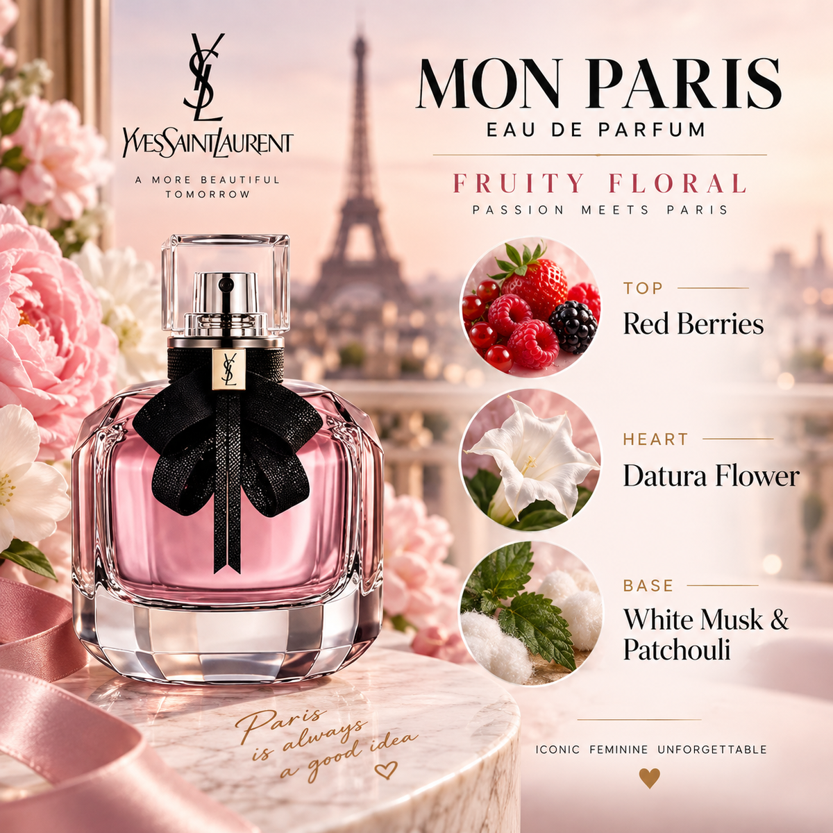 ✔️YSL Mon Paris Eau de Parfum 3 oz / 90 mL – Authentic 3oz / 90ml – Authentic
