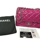 Chanel Double Compartment Flap Bag Quilted Patent Medium - Clairely Amazing