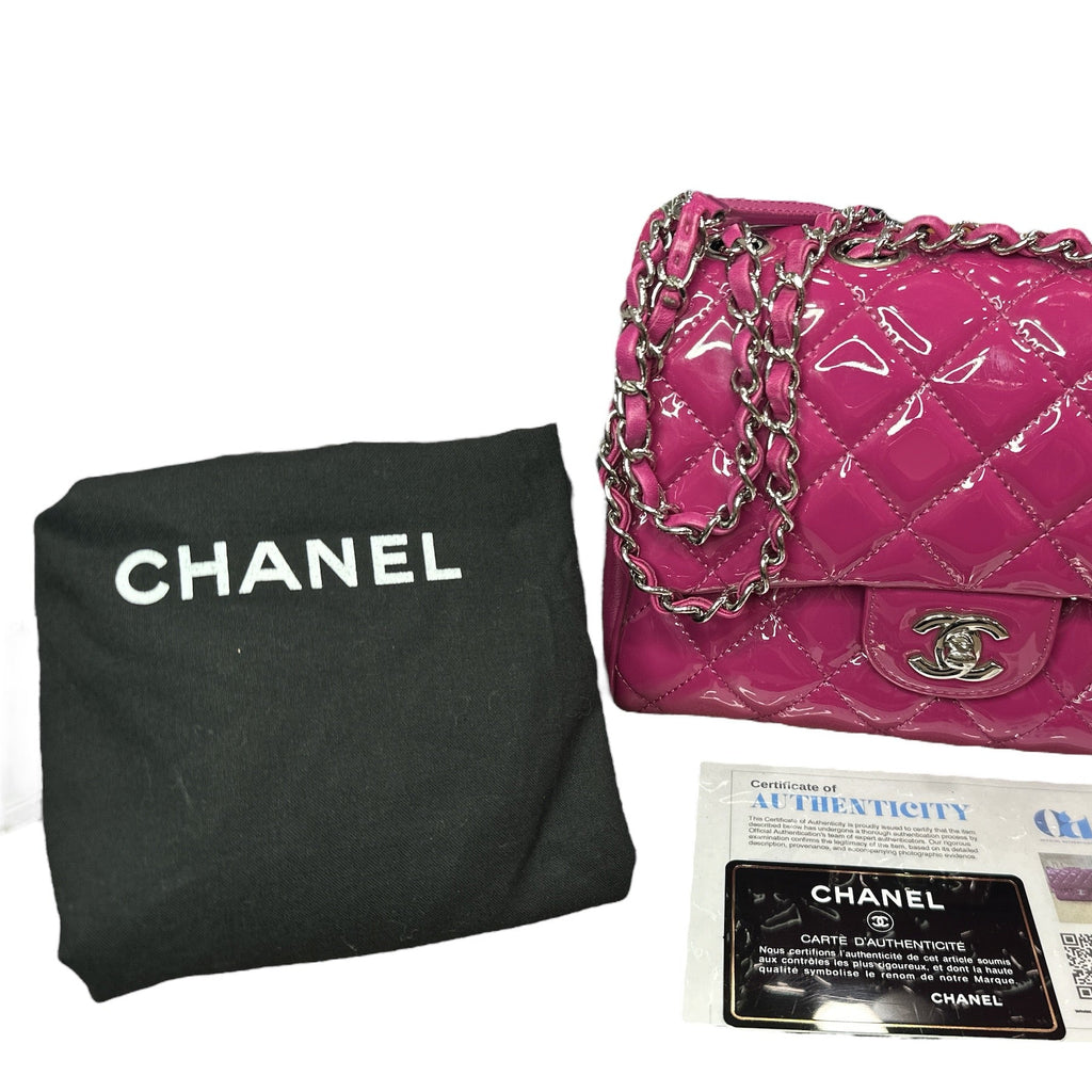 Chanel Double Compartment Flap Bag Quilted Patent Medium - Clairely Amazing