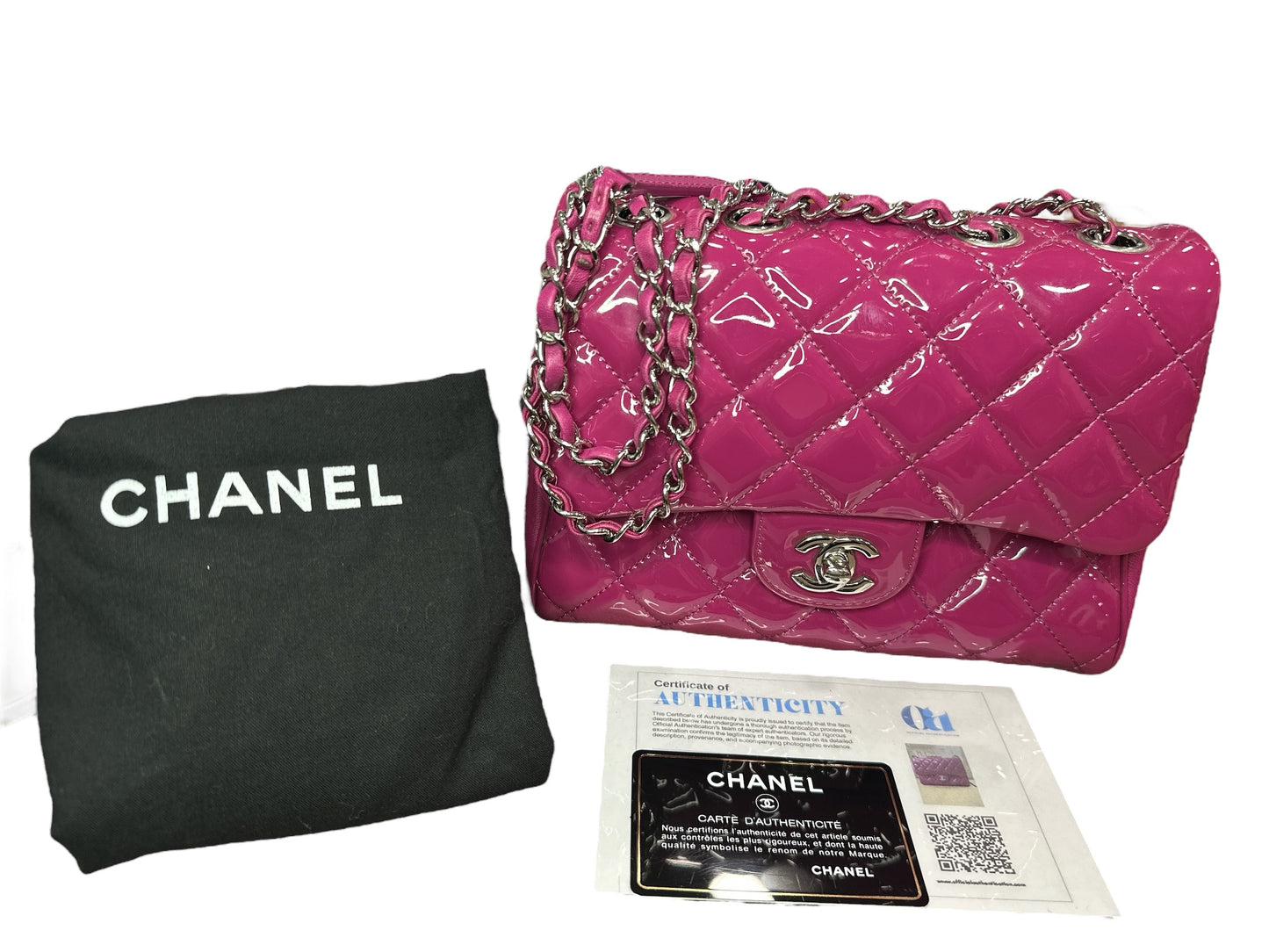 Chanel Double Compartment Flap Bag Quilted Patent Medium - Clairely Amazing