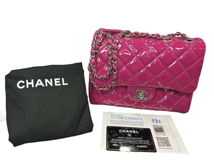 Chanel Double Compartment Flap Bag Quilted Patent Medium - Clairely Amazing