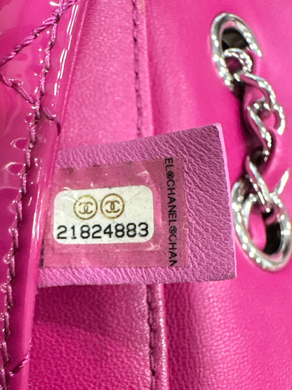 Chanel Double Compartment Flap Bag Quilted Patent Medium - Clairely Amazing