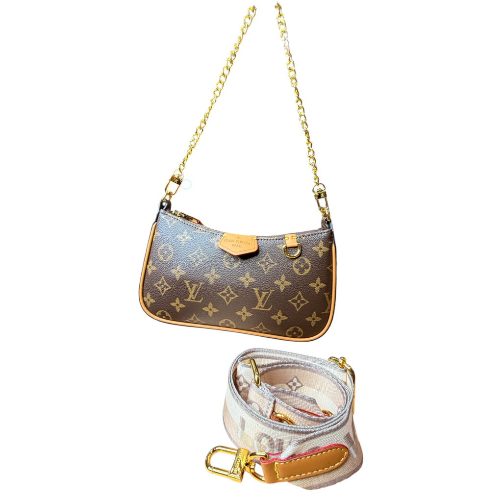 Luxury-Inspired Multi Strap Shoulder Bag | Includes Gift Box Set