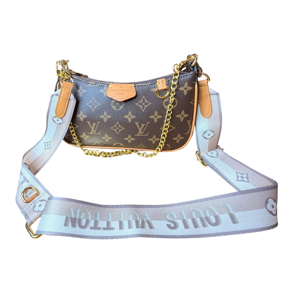 Luxury-Inspired Multi Strap Shoulder Bag | Includes Gift Box Set