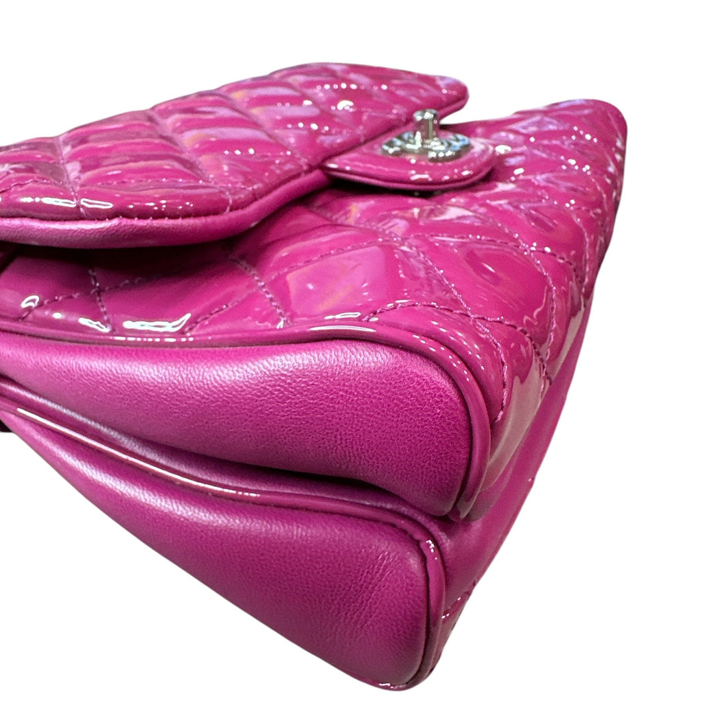 Chanel Double Compartment Flap Bag Quilted Patent Medium - Clairely Amazing