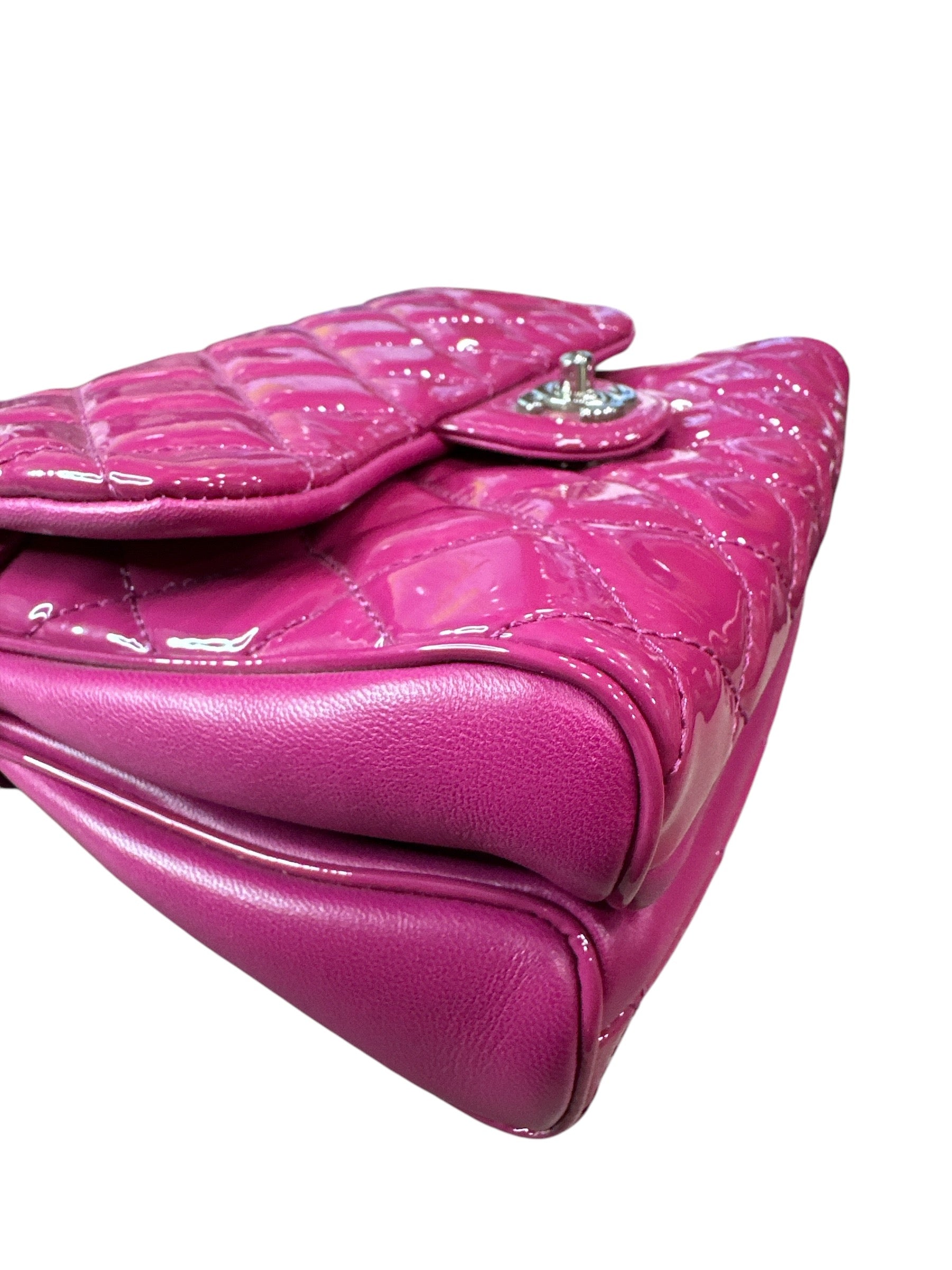 Chanel Double Compartment Flap Bag Quilted Patent Medium - Clairely Amazing
