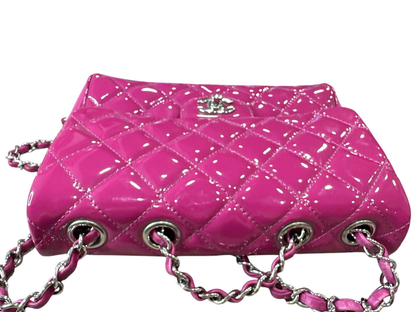 Chanel Double Compartment Flap Bag Quilted Patent Medium - Clairely Amazing