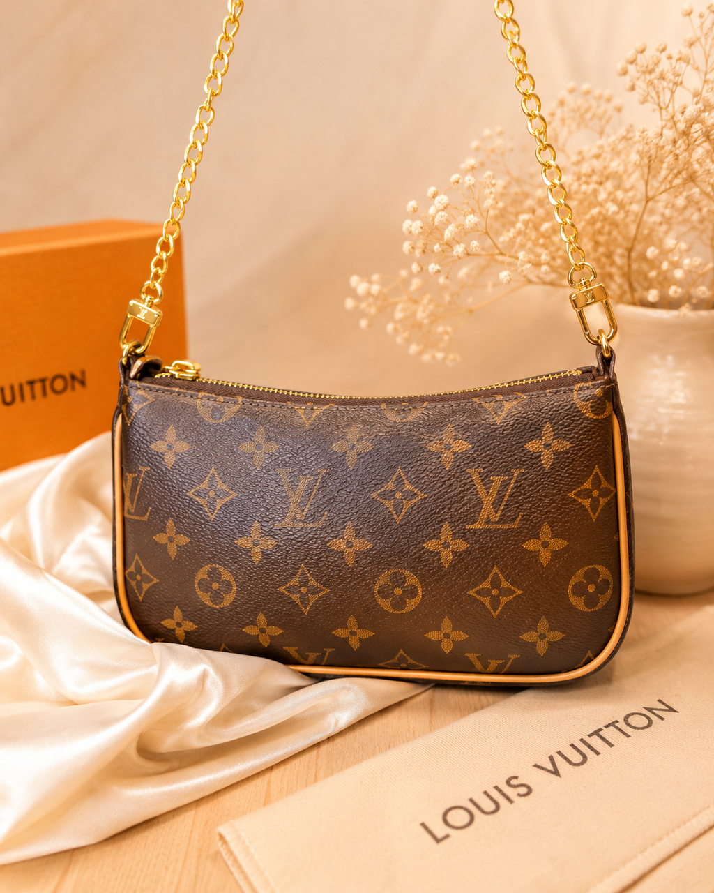 Luxury-Inspired Multi Strap Shoulder Bag | Includes Gift Box Set
