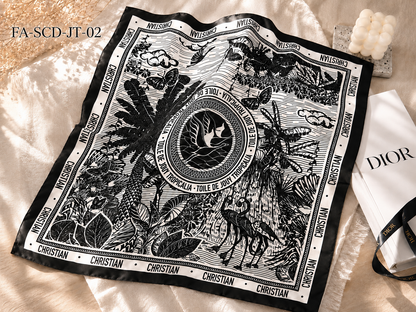 Luxury-Inspired Satin Fashion Scarf | Multiple Designer-Inspired Styles
