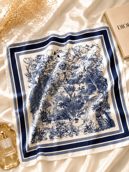 Luxury-Inspired Satin Fashion Scarf | Multiple Designer-Inspired Styles