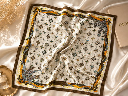 Luxury-Inspired Satin Fashion Scarf | Multiple Designer-Inspired Styles