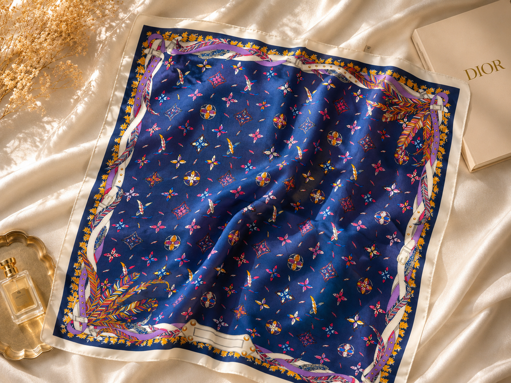 Luxury-Inspired Satin Fashion Scarf | Multiple Designer-Inspired Styles