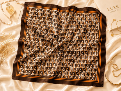 Luxury-Inspired Satin Fashion Scarf | Multiple Designer-Inspired Styles
