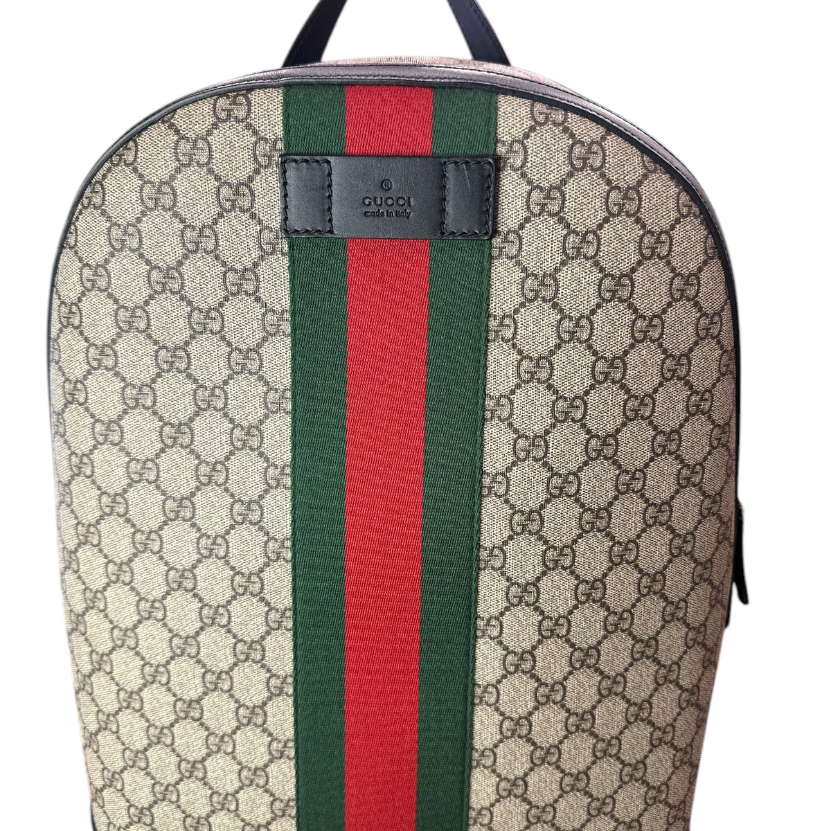 NEW Gucci Web Backpack GG coated Canvas Medium - Clairely Amazing