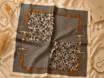 Luxury-Inspired Satin Fashion Scarf | Multiple Designer-Inspired Styles