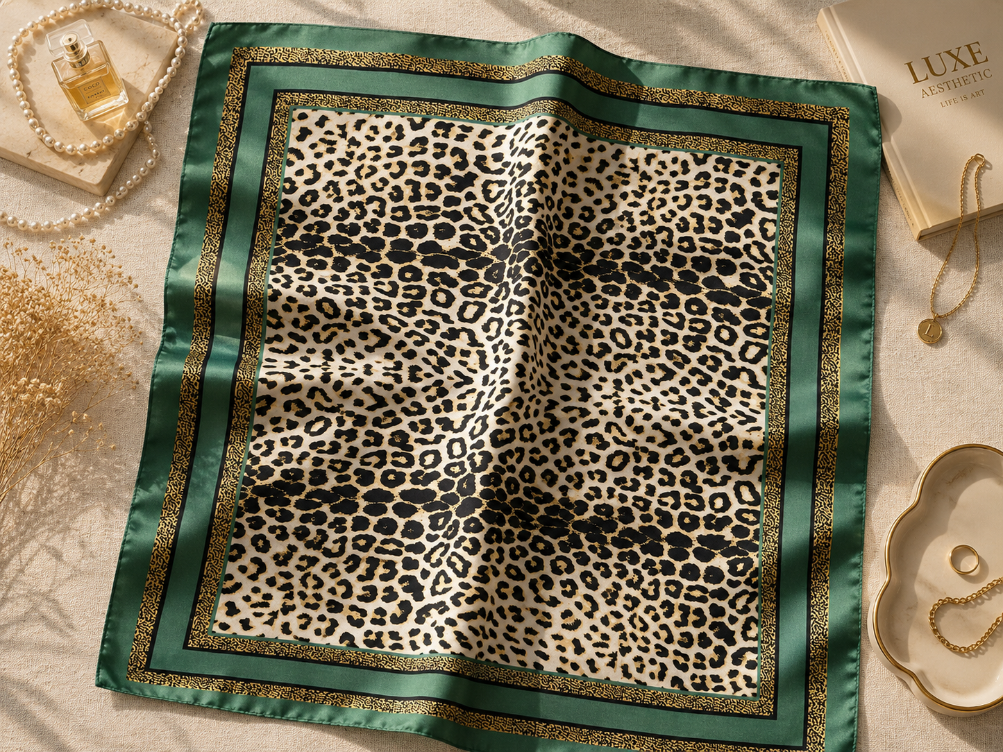 Luxury-Inspired Satin Fashion Scarf | Multiple Designer-Inspired Styles