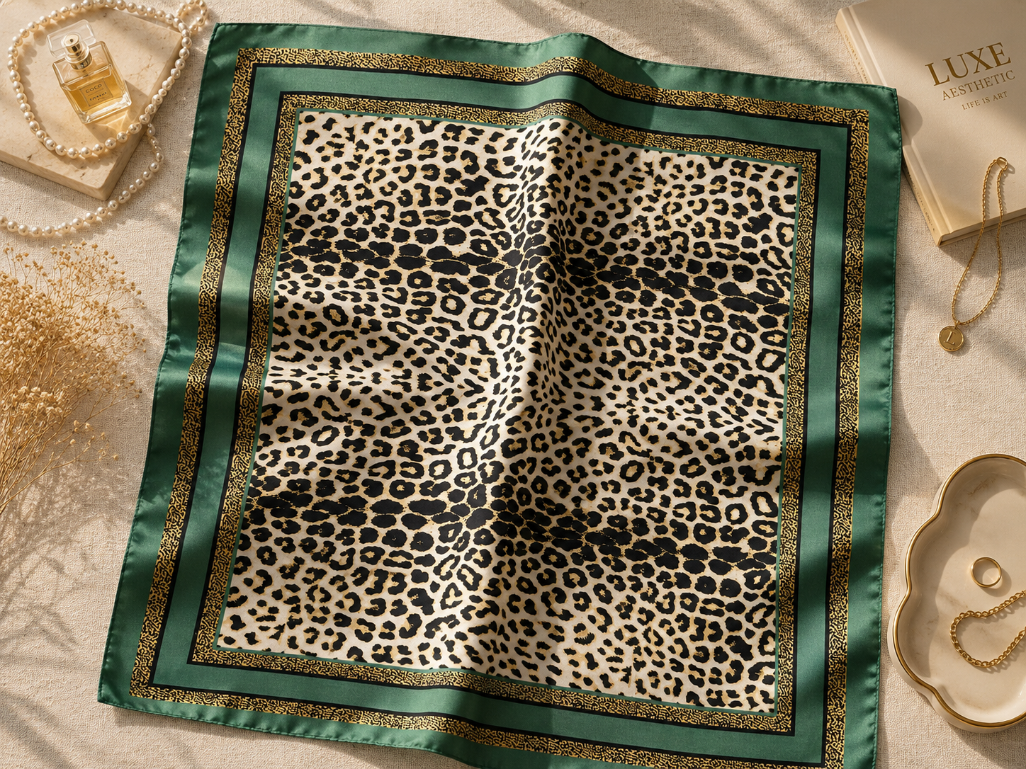 Luxury-Inspired Satin Fashion Scarf | Multiple Designer-Inspired Styles