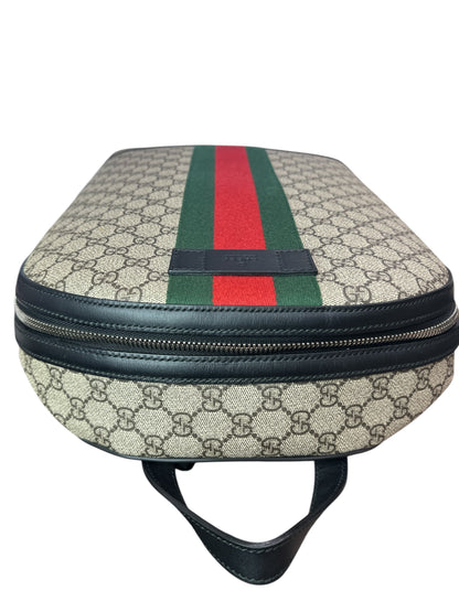 NEW Gucci Web Backpack GG coated Canvas Medium - Clairely Amazing