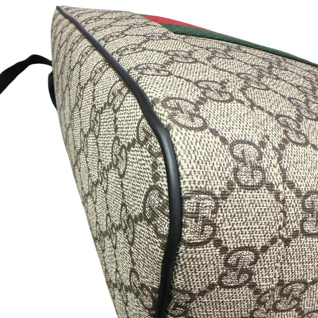 NEW Gucci Web Backpack GG coated Canvas Medium - Clairely Amazing