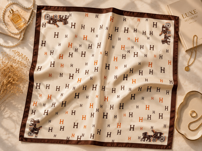 Luxury-Inspired Satin Fashion Scarf | Multiple Designer-Inspired Styles