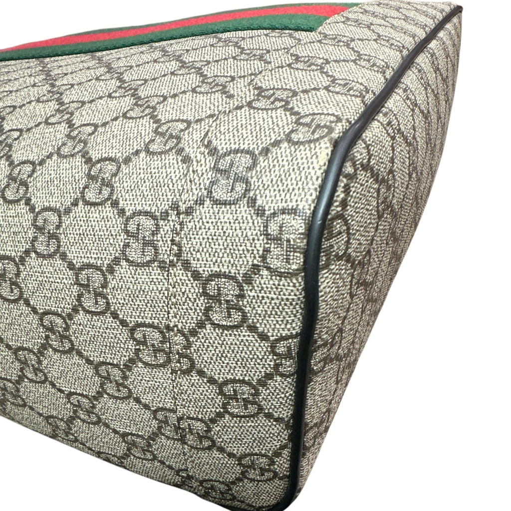 NEW Gucci Web Backpack GG coated Canvas Medium - Clairely Amazing
