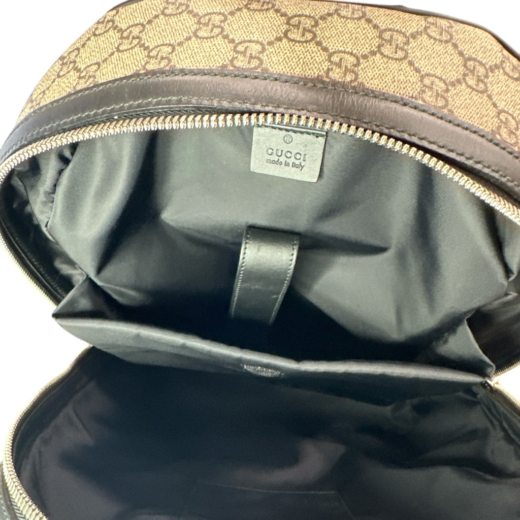NEW Gucci Web Backpack GG coated Canvas Medium - Clairely Amazing