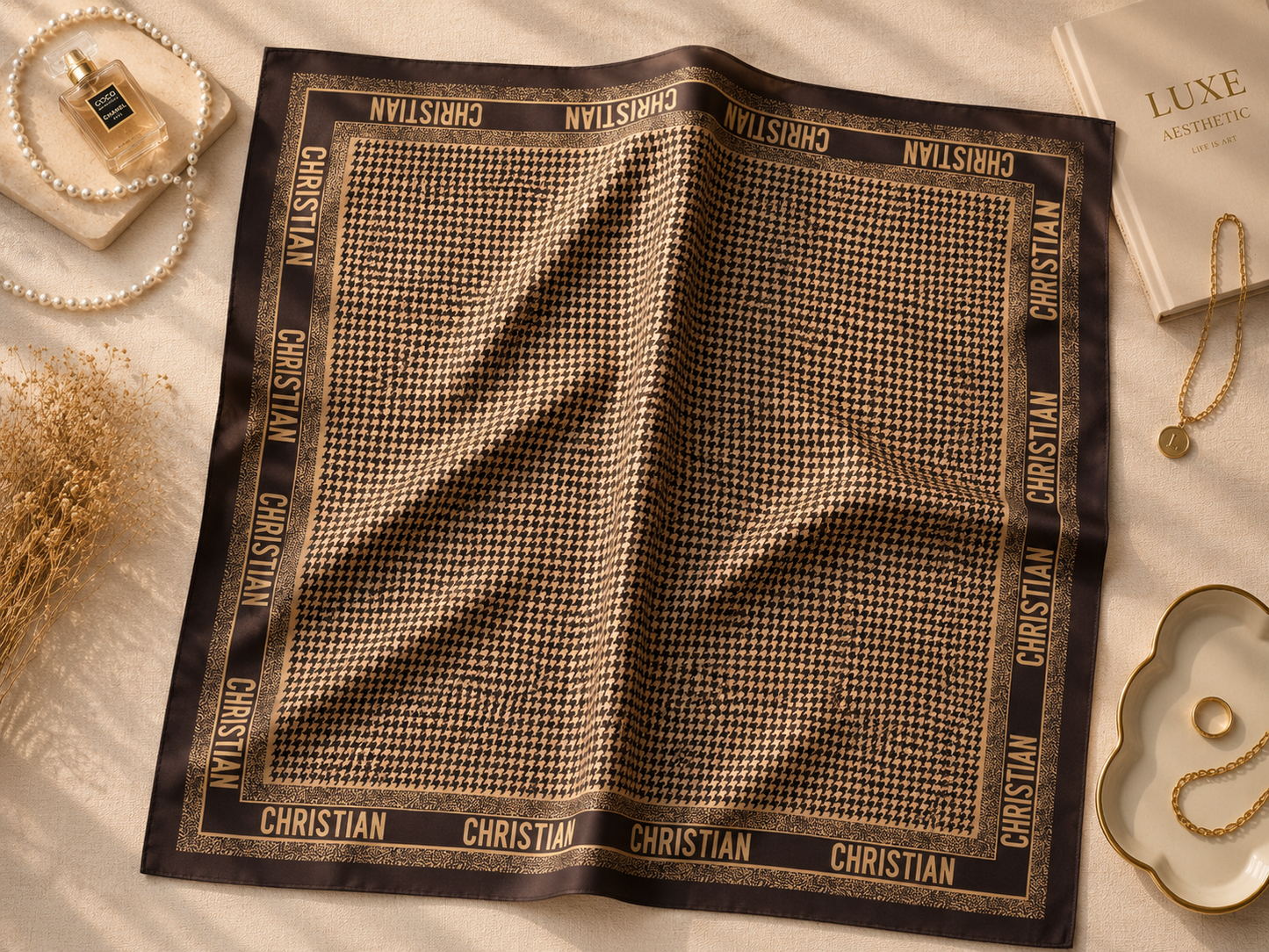 Luxury-Inspired Satin Fashion Scarf | Multiple Designer-Inspired Styles