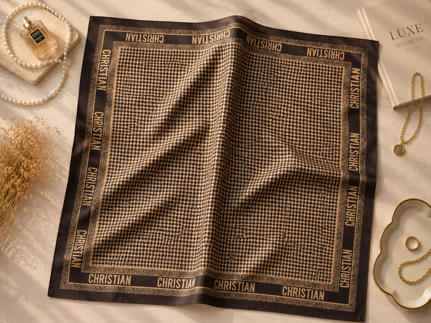 Luxury-Inspired Satin Fashion Scarf | Multiple Designer-Inspired Styles