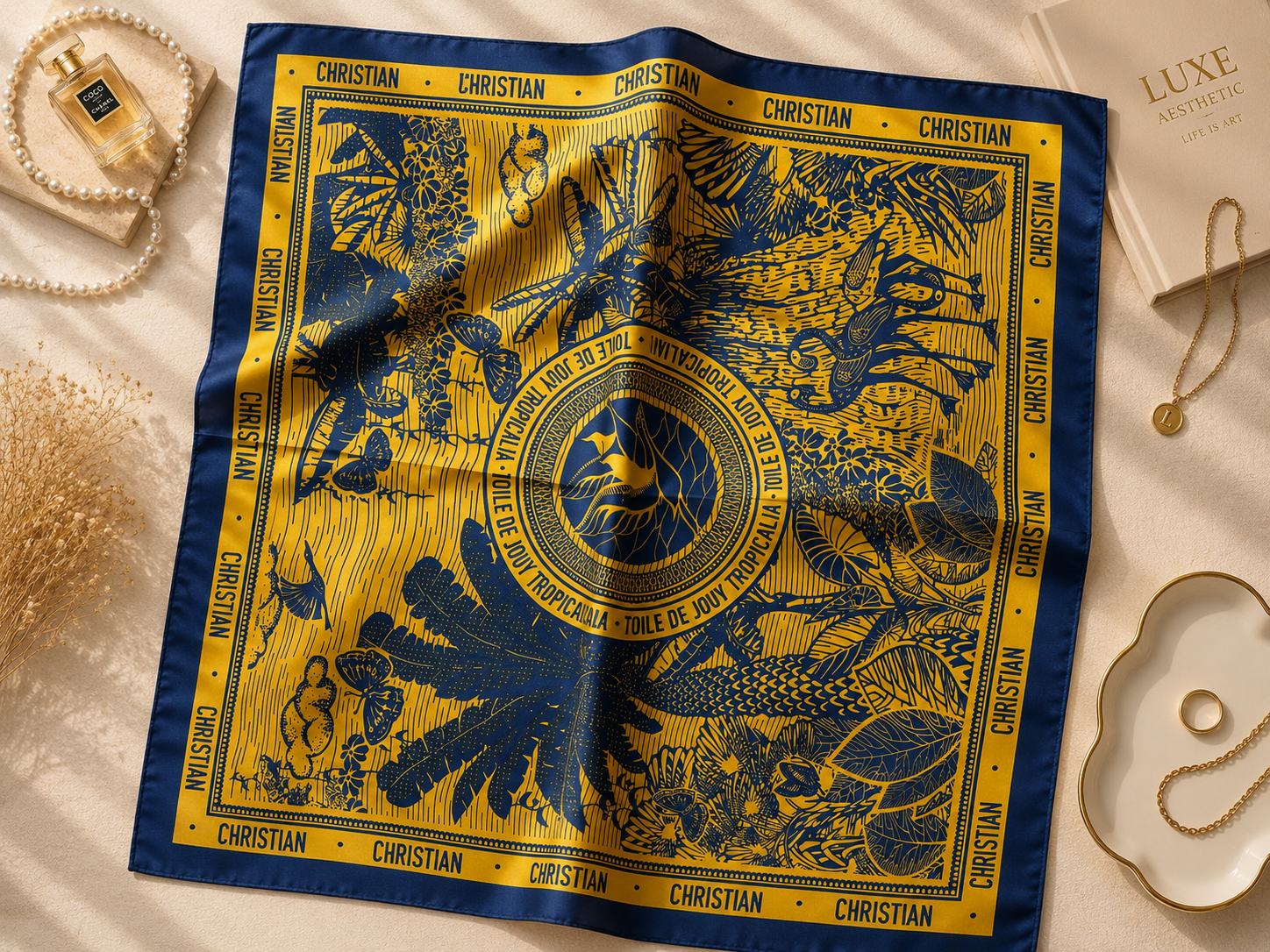 Luxury-Inspired Satin Fashion Scarf | Multiple Designer-Inspired Styles