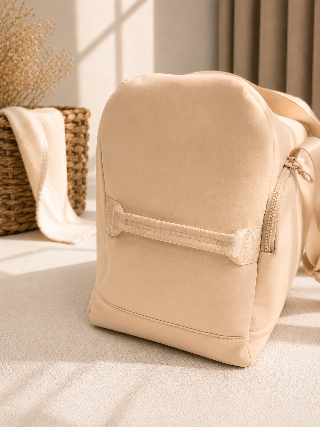 All in Motion™ Faux Neoprene Weekender Duffel Bag – Cream