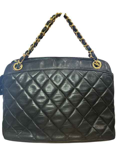 CHANEL Matelasse Shoulder Bag Leather Black - Clairely Amazing