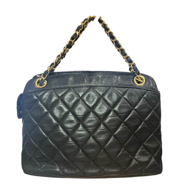 CHANEL Matelasse Shoulder Bag Leather Black - Clairely Amazing