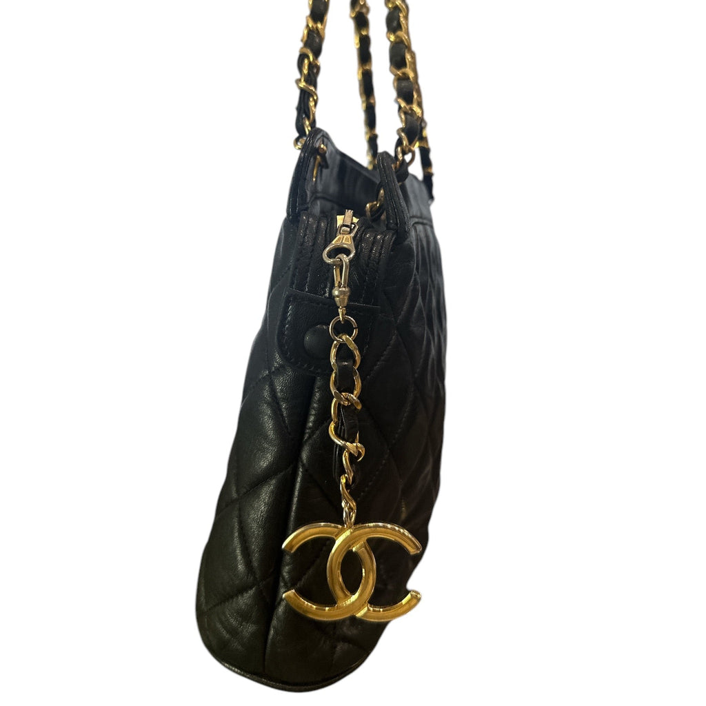 CHANEL Matelasse Shoulder Bag Leather Black - Clairely Amazing