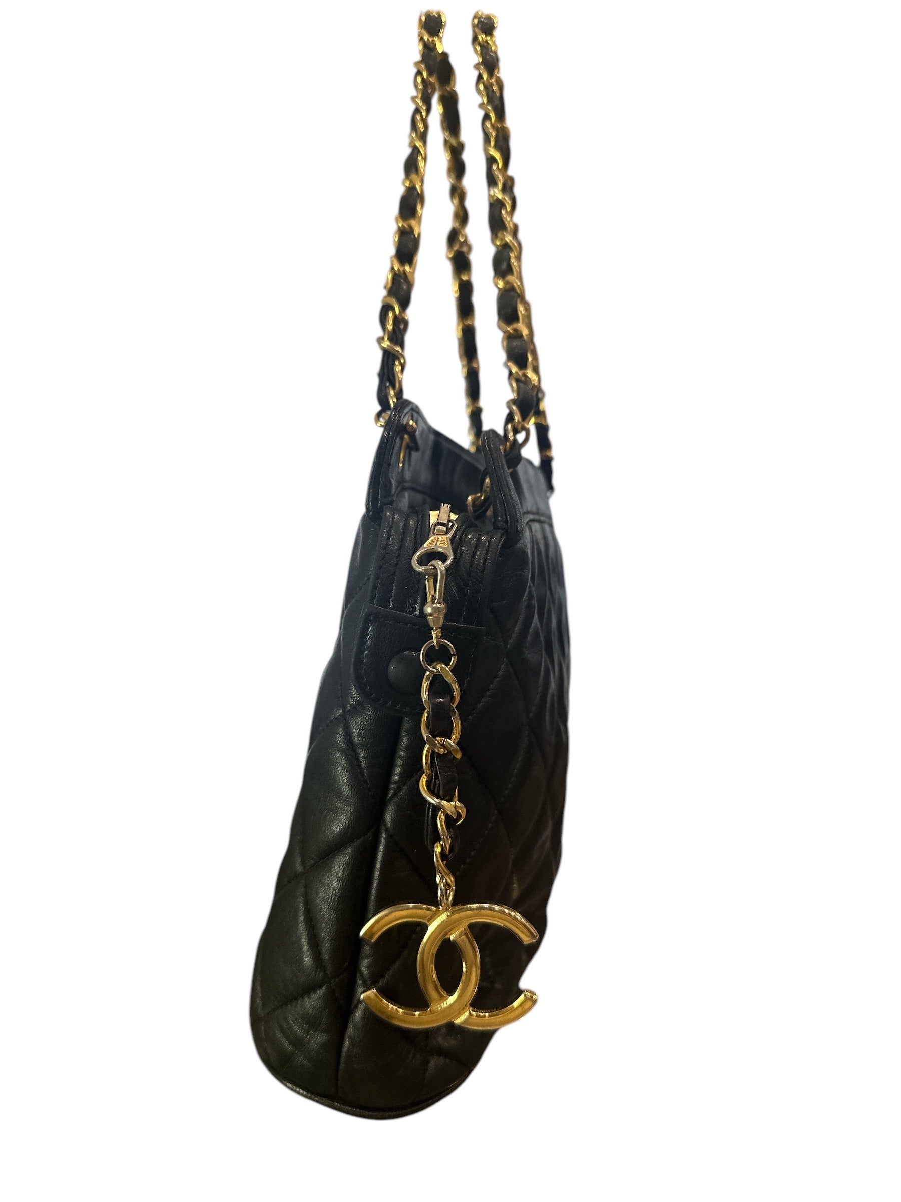 CHANEL Matelasse Shoulder Bag Leather Black - Clairely Amazing