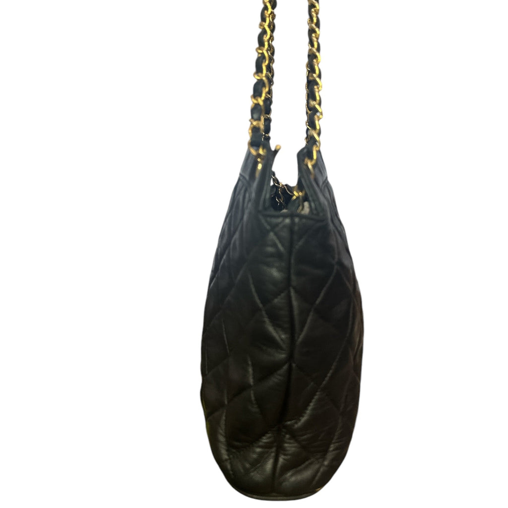 CHANEL Matelasse Shoulder Bag Leather Black - Clairely Amazing