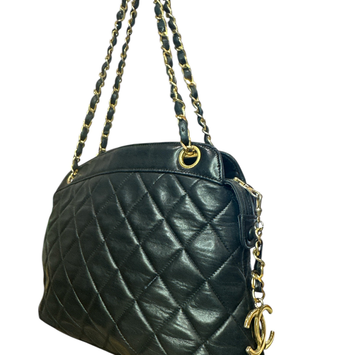 CHANEL Matelasse Shoulder Bag Leather Black - Clairely Amazing