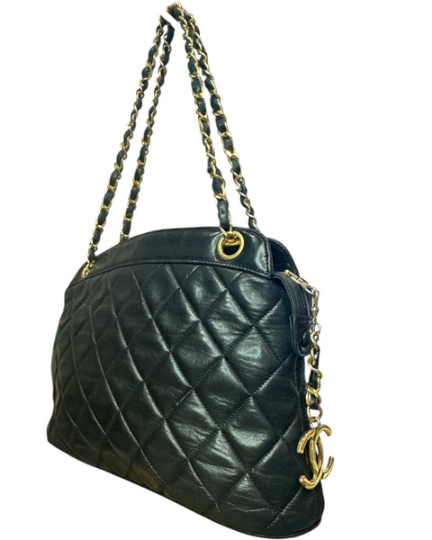 CHANEL Matelasse Shoulder Bag Leather Black - Clairely Amazing