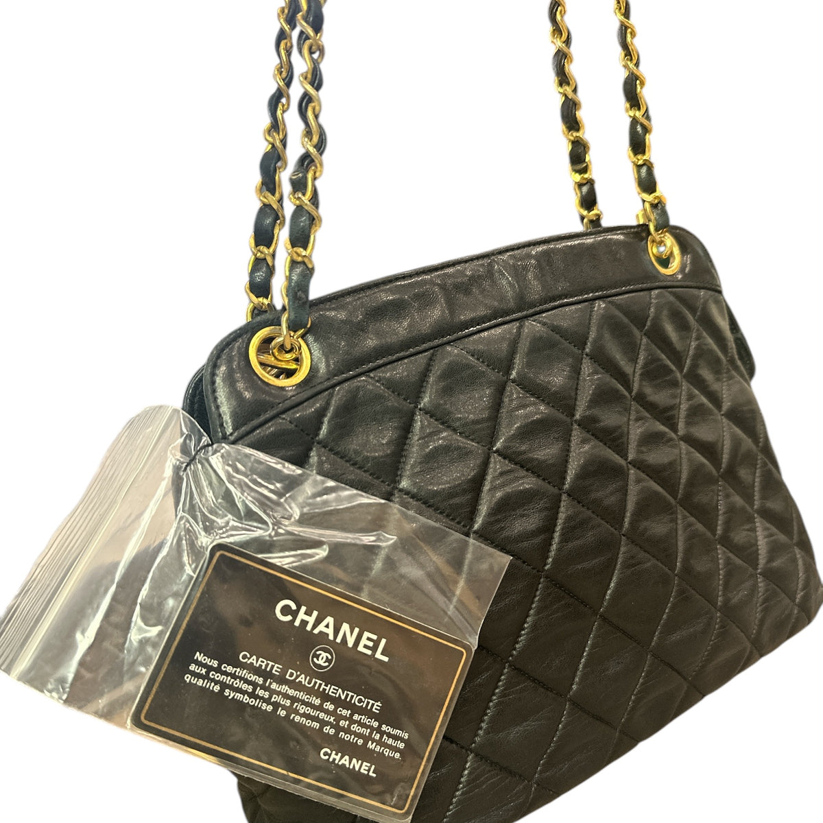 CHANEL Matelasse Shoulder Bag Leather Black - Clairely Amazing