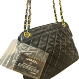 CHANEL Matelasse Shoulder Bag Leather Black - Clairely Amazing