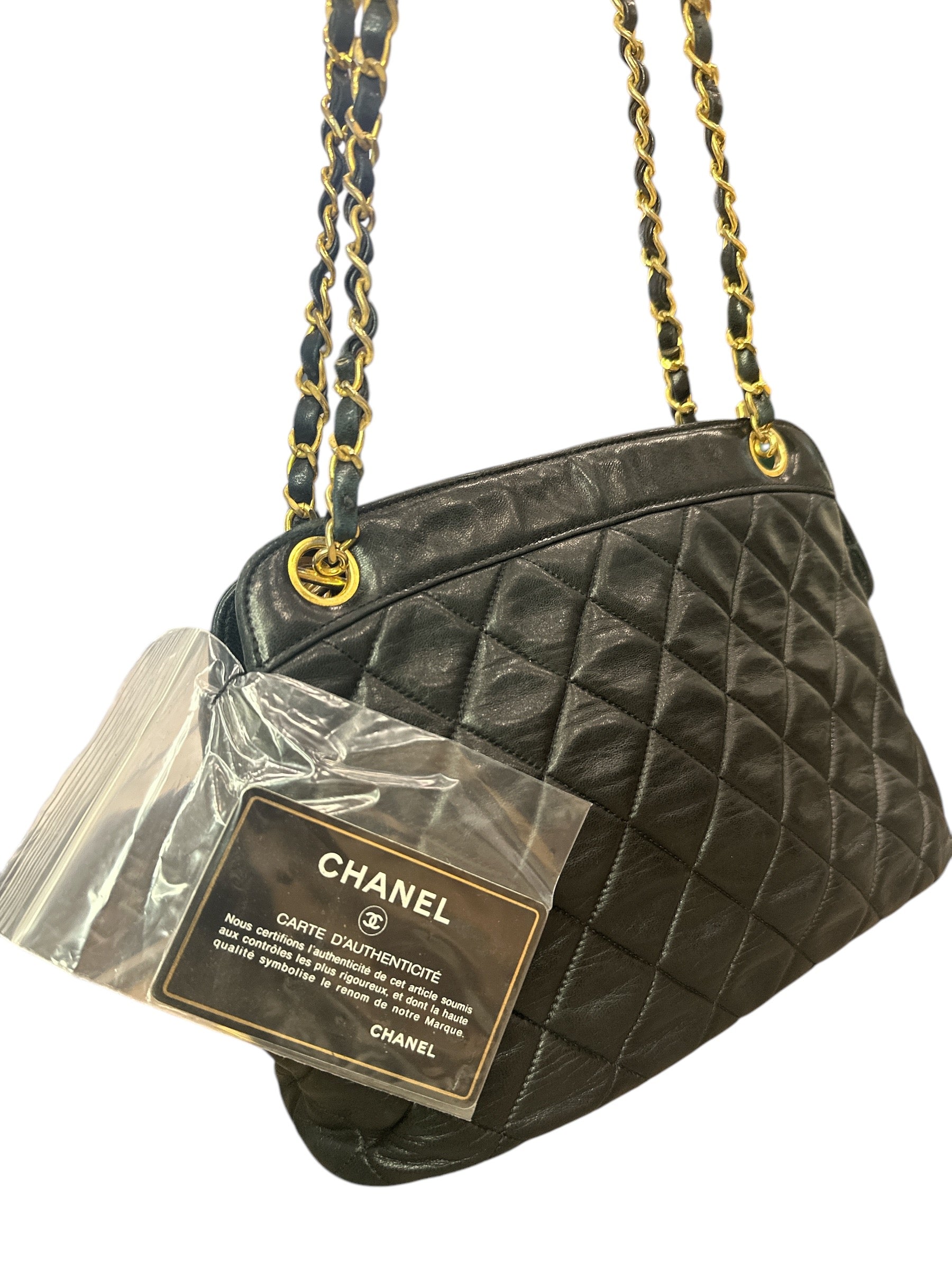 CHANEL Matelasse Shoulder Bag Leather Black - Clairely Amazing