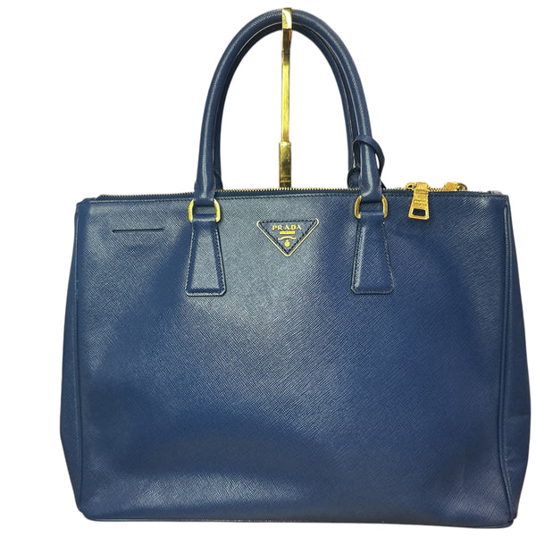 Prada  Saffiano Lux Medium Galleria Double Zip Tote Bluette - Clairely Amazing