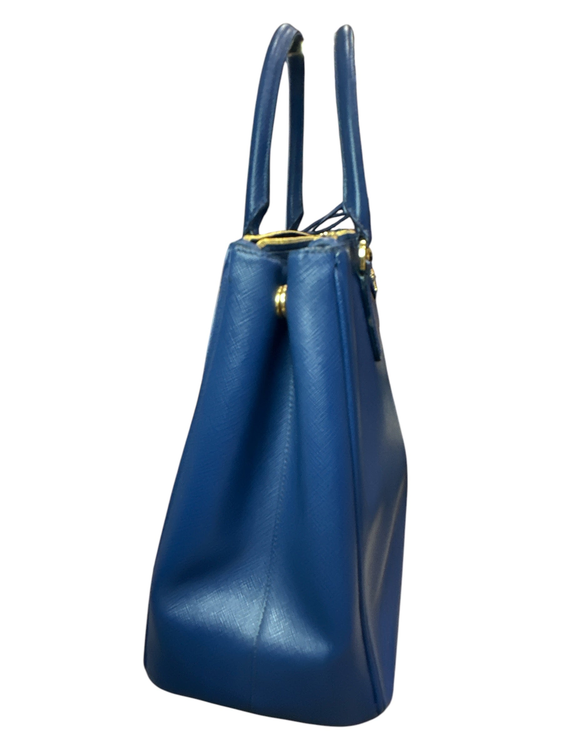Prada  Saffiano Lux Medium Galleria Double Zip Tote Bluette - Clairely Amazing