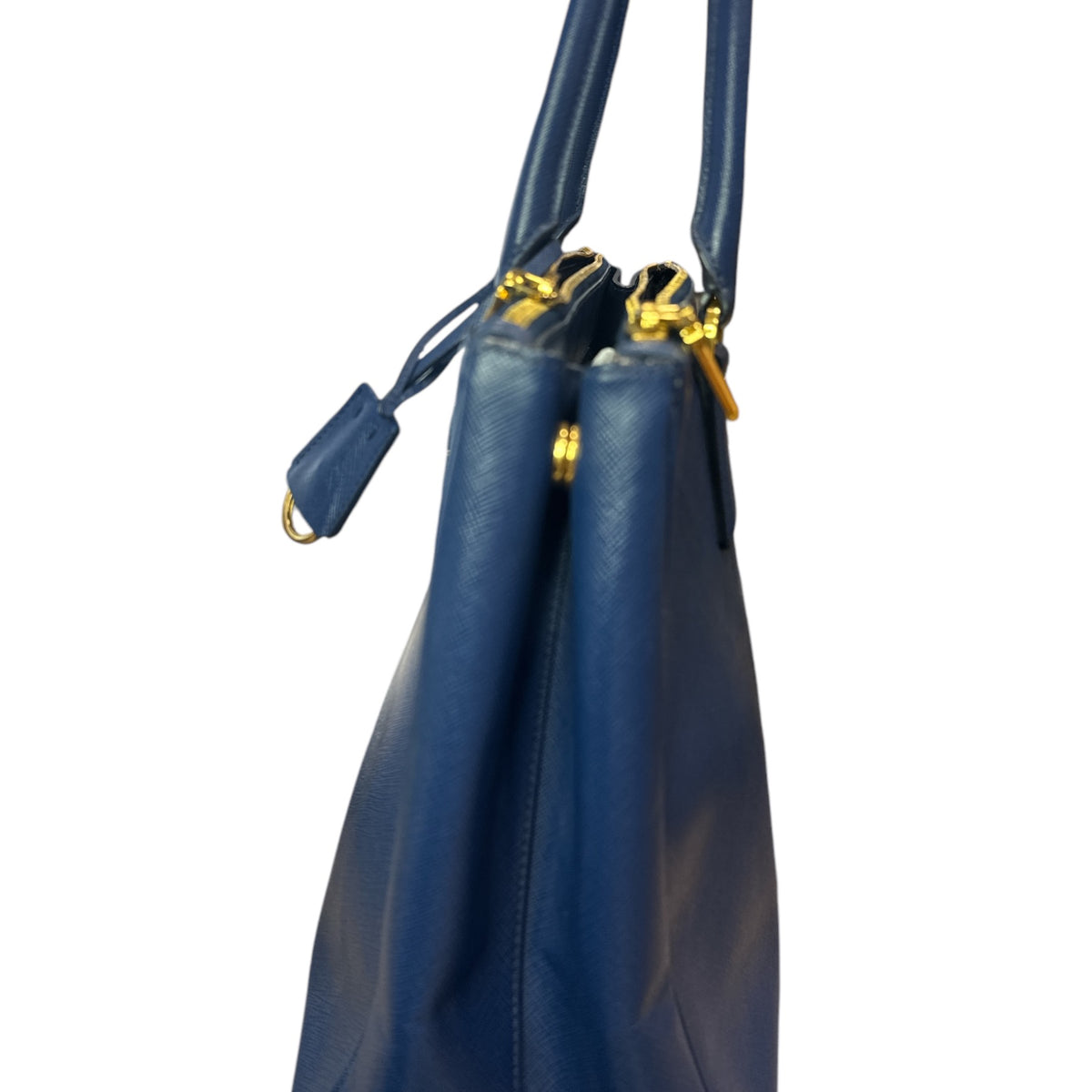 Prada  Saffiano Lux Medium Galleria Double Zip Tote Bluette - Clairely Amazing