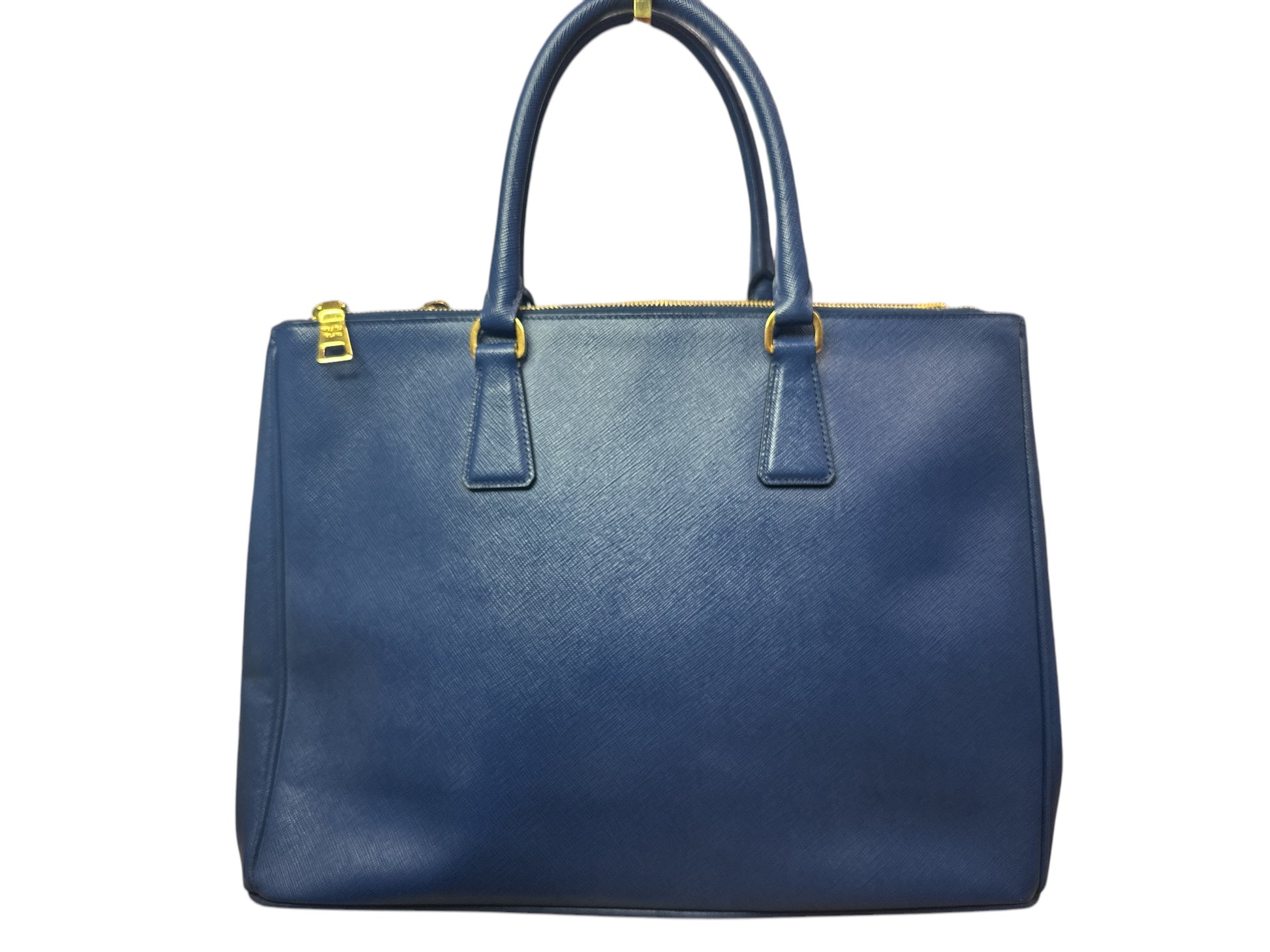 Prada  Saffiano Lux Medium Galleria Double Zip Tote Bluette - Clairely Amazing