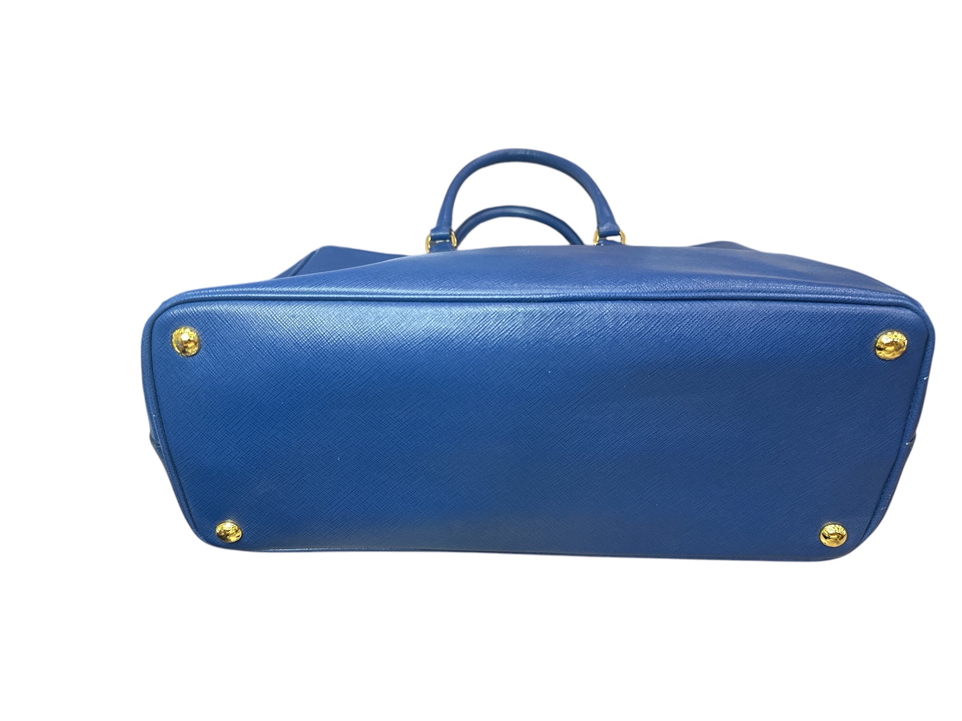 Prada  Saffiano Lux Medium Galleria Double Zip Tote Bluette - Clairely Amazing